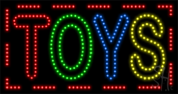 Red Border Toys Animated LED Sign