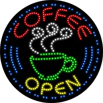 Large LED Coffee Animated Sign