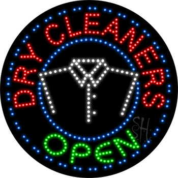 Large LED Dry Cleaners Animated Sign