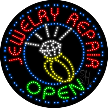 Large LED Jewelry Repair Animated Sign
