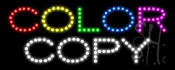 Budget LED Color Copy Sign