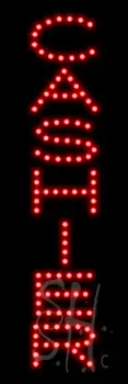 Red Cashier LED Sign
