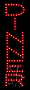 Red Dinner LED Sign