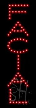 Red Facial LED Sign