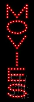 Red Movies LED Sign