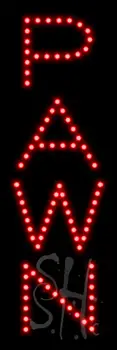 Red Pawn LED Sign