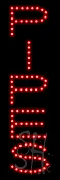 Red Pipes LED Sign