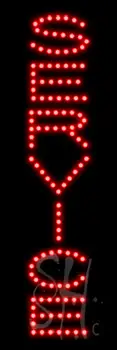 Red Service LED Sign