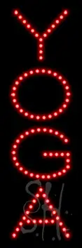 Red Yoga LED Sign