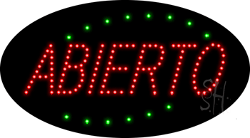 Deco Style Abierto Animated LED Sign