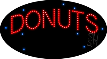 Red Donuts Animated LED Sign