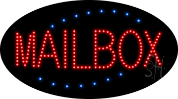 Red and Blue MailBox Animated LED Sign