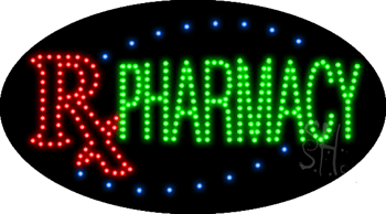 Deco Style Pharmacy Animated LED Sign