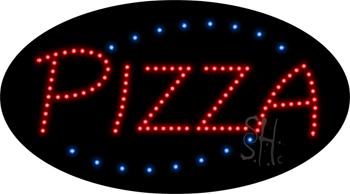 Deco Style Pizza Animated LED Sign
