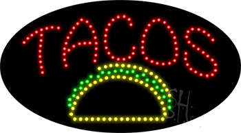 Red Tacos Animated LED Sign
