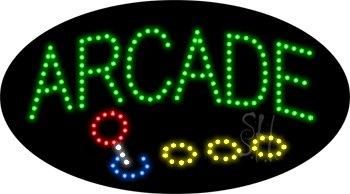 Green Arcade Animated LED Sign