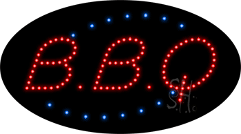 Deco Style B.B.Q. Animated LED Sign