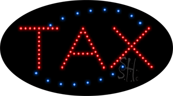 Deco Style Tax Animated LED Sign