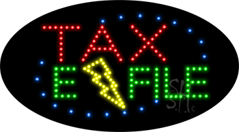 Tax E / File Animated LED Sign