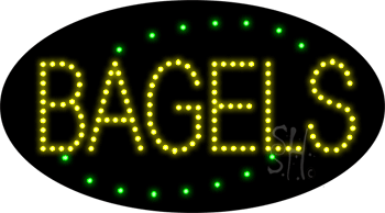 Deco Style Bagels Animated LED Sign