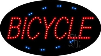 Deco Style Bicycle Animated LED Sign