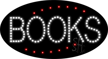 Deco Style Books Animated LED Sign