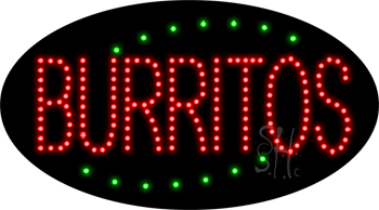 Deco Style Burritos Animated LED Sign