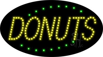 Deco Style Donuts Animated LED Sign