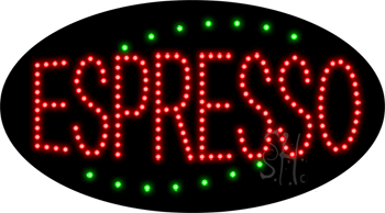 Deco Style Espresso Animated LED Sign