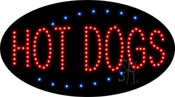 Deco Style Hot Dogs Animated LED Sign