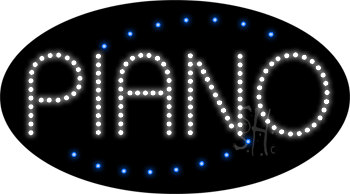 Deco Style Piano Animated LED Sign