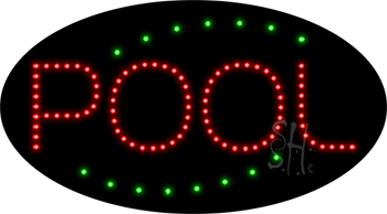 Deco Style Pool Animated LED Sign