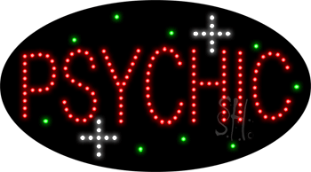 Red Psychic Animated LED Sign