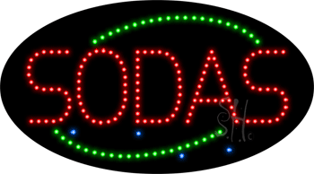 Deco Style Sodas Animated LED Sign
