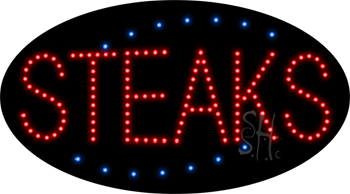 Red and Blue Steaks Animated LED Sign