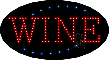 Red and Blue Wine Animated LED Sign