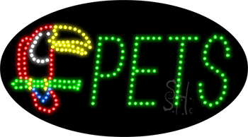 Green Pets Animated LED Sign