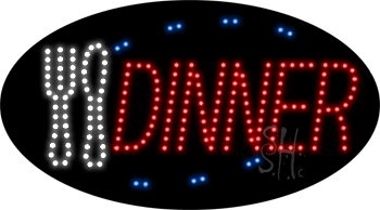 Deco Style Dinner Animated LED Sign