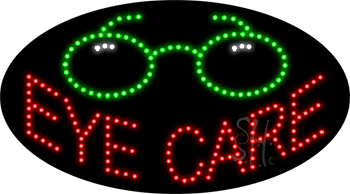 Eye Care Glasses Logo Animated LED Sign