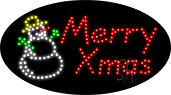 Merry Christmas Animated LED Sign