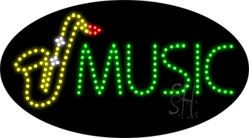 Sexophone Logo Music Animated LED Sign