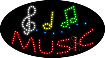 Music Note Animated LED Sign