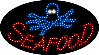 Seafood Octopus Logo Animated LED Sign
