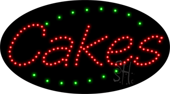Deco Style Cakes Animated LED Sign