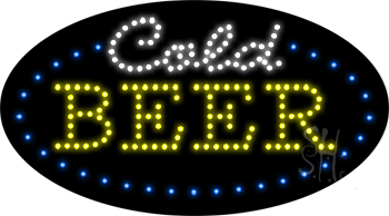 Cold Beer Animated LED Sign