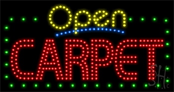 Green Border Open Carpet Animated LED Sign
