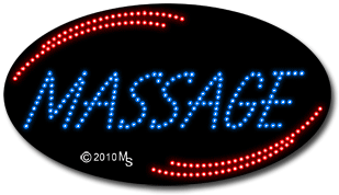 Red and Blue Massage Animated LED Sign