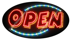 Deco Style Open Animated LED Sign