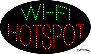 Wi-Fi Hot Spot Animated LED Sign