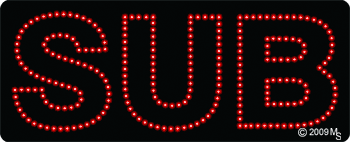 Sub w/ Sandwich Animated LED Sign